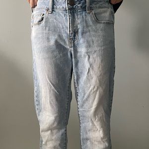Light blue washed skinny jeans